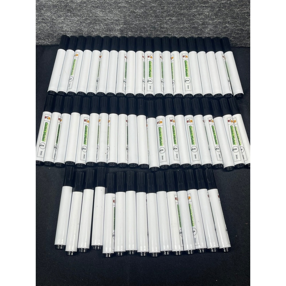 Lot of 55 Garden Marker 3mm Permanent Outdoor Plant Label Pens Black Ink
